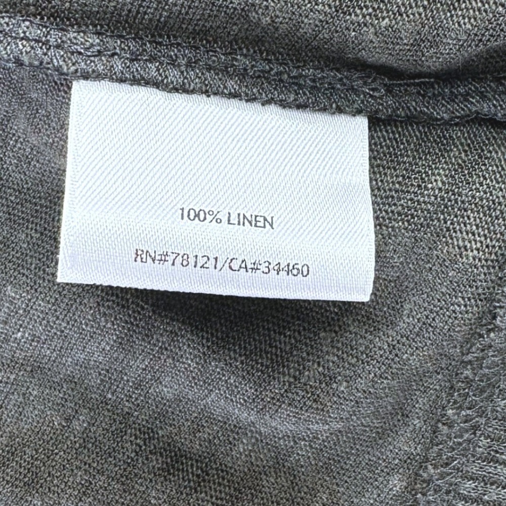 Eileen Fisher‎ S Grey 100% Linen Open Front Cardigan Draped Lagenlook Sweater - Picture 6 of 8